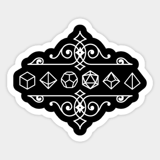 Polyhedral Dice Icons RPG D20 Sticker